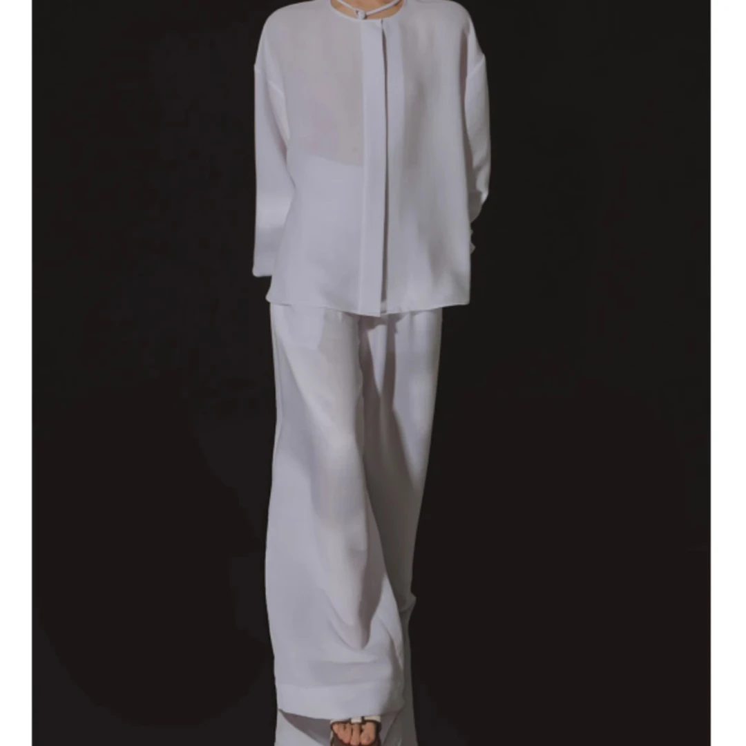 露露专属-禅意风宽松舒适阔腿裤女老钱风百搭通勤直筒裤PI24K127