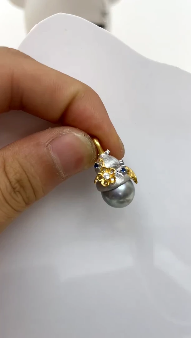 颈饰银S925镶嵌海水珍珠10-11