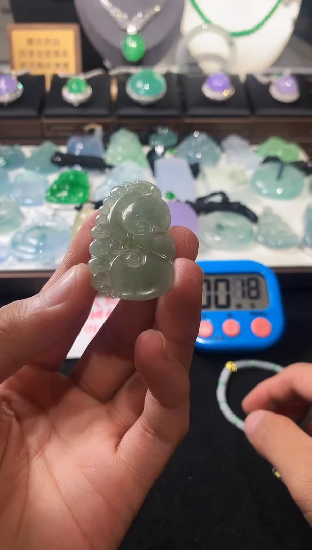 未镶嵌定制翡翠.***蓝  S毛货不退不换