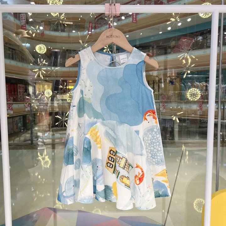 【皇室童缘】2025夏季女童时尚无袖连衣裙17630476005