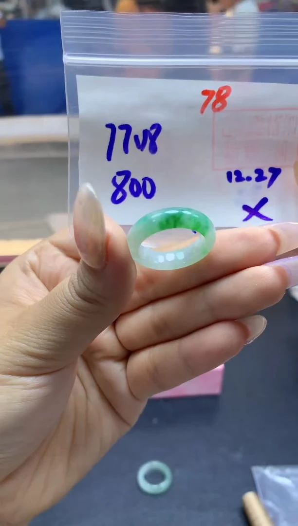 未镶嵌定制翡翠戒圈#800元-毛货需精细抛光