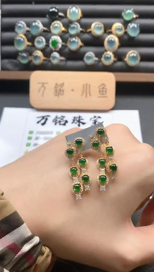 银S925镶嵌戒指翡翠51151