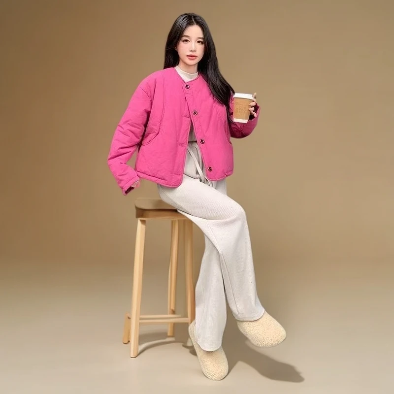 深圳南油高端小香风女短款加厚保暖棉服外套2025冬季新款原创正品