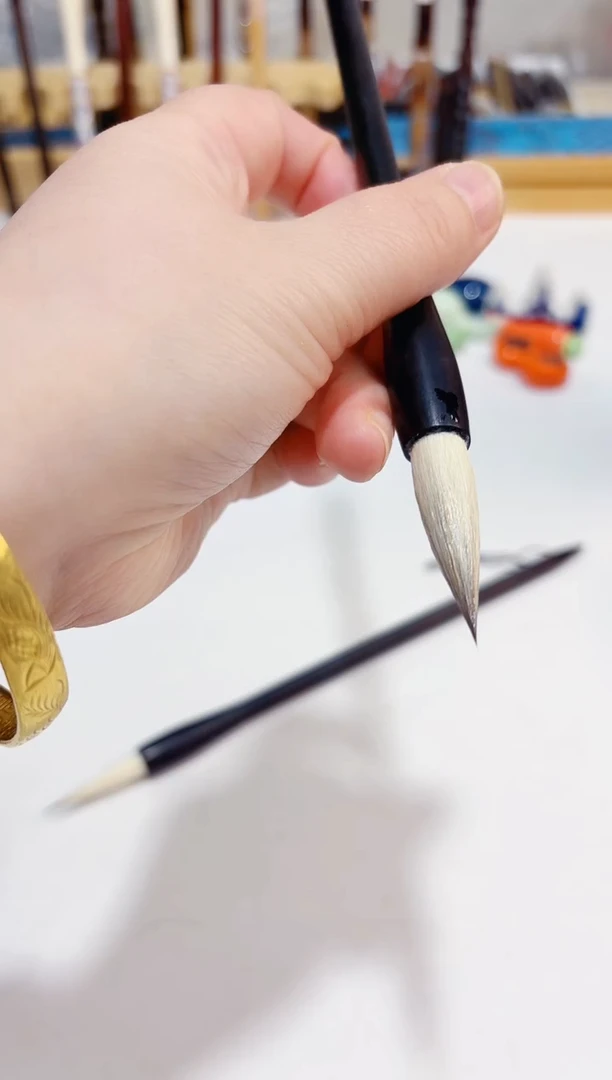 傲雪 新款黑檀红狐兼毫毛笔1支 出锋3.6 口径0.9