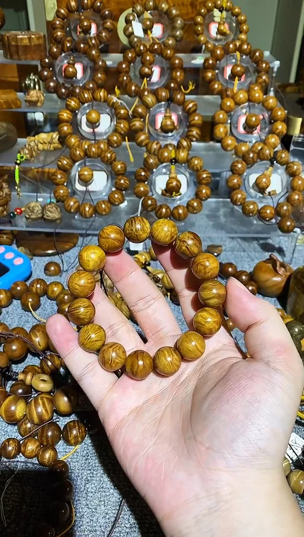 楠木（金丝楠）手串/手链小叶桢楠黄金小龙胆1.5手串