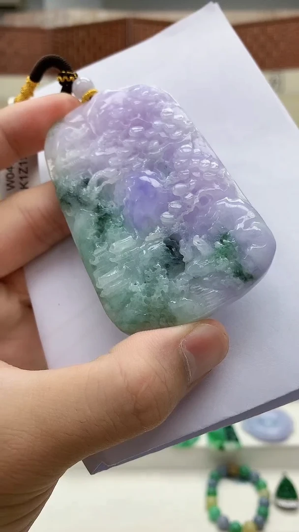 未镶嵌定制翡翠4688bb-毛货挂件42