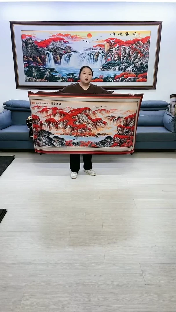 【闪购商品】横款017边框鸿运当头80*160