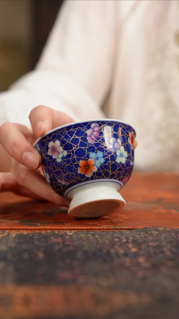 杯景德镇陶瓷杯碗柴烧多人