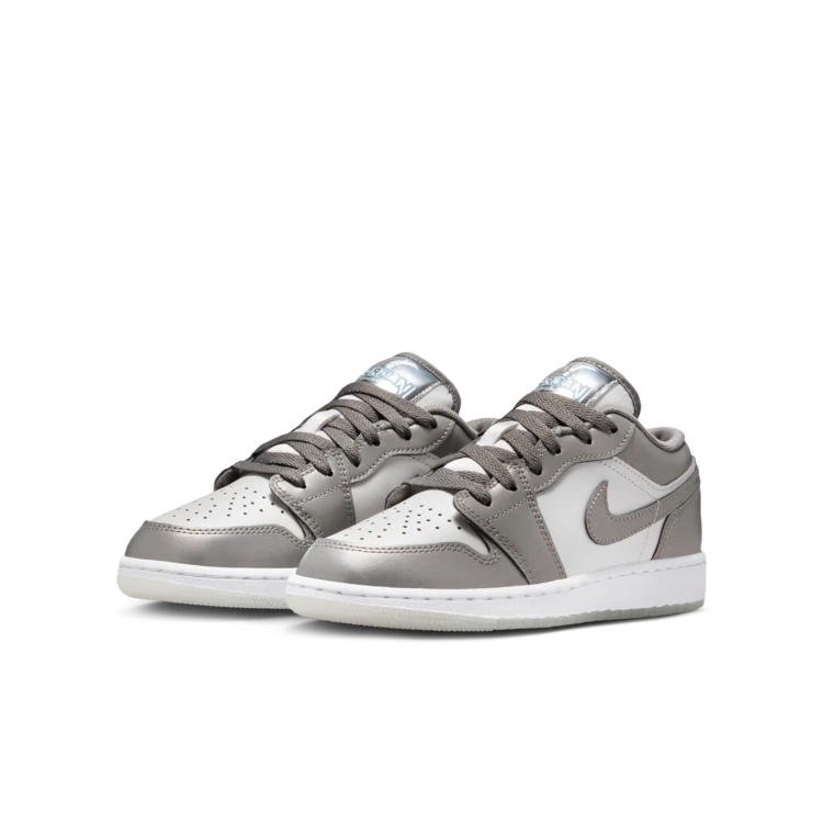 NIKE/耐克正品女子AJ1 GS银灰休闲百搭复古鞋低帮板鞋-HV4398-014