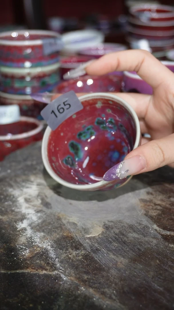 摆件陶精品窑变钧瓷茶器