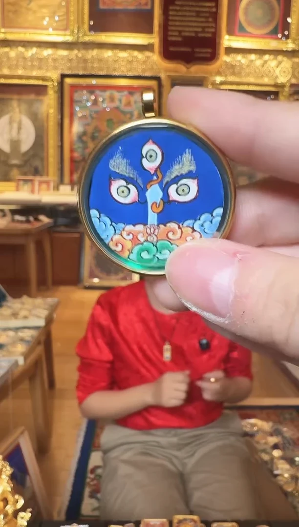 吊坠不动老师 热贡纯手绘唐卡