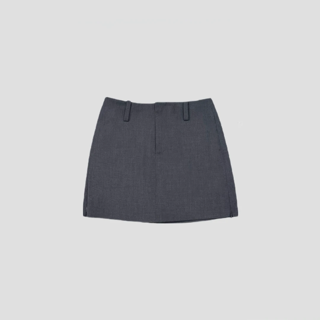 解构拉链开叉A字挺括裤裙短裤 半身裙 BunnyXu 兔子徐 | T0426C