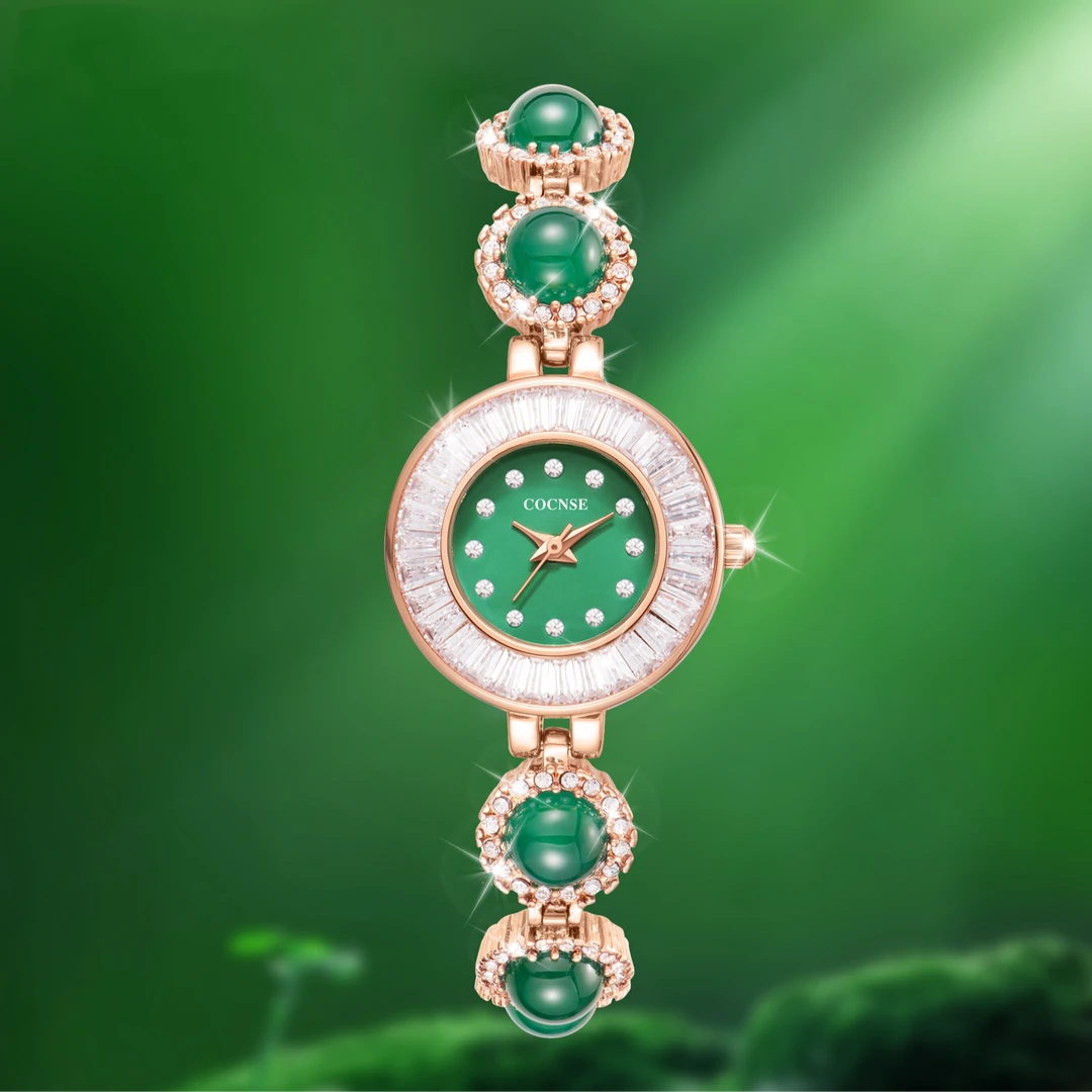 女士轻奢腕表镶钻设计复古风时尚防水石英手表CC-K1042S-G