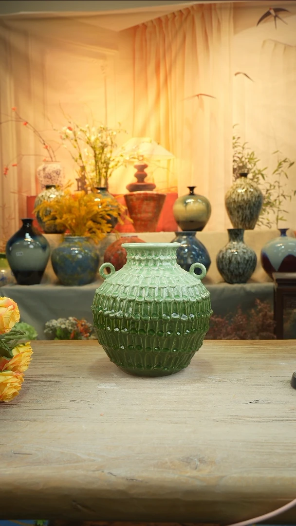 高25口10陶瓷花瓶花器