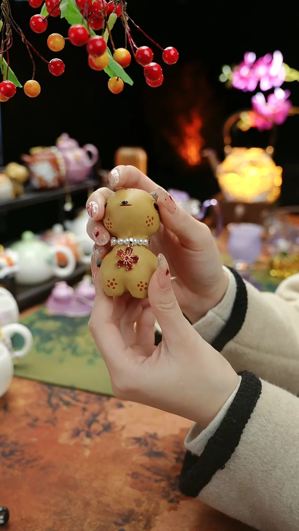 【闪购商品】一鹿有你紫砂茶宠摆件+链子