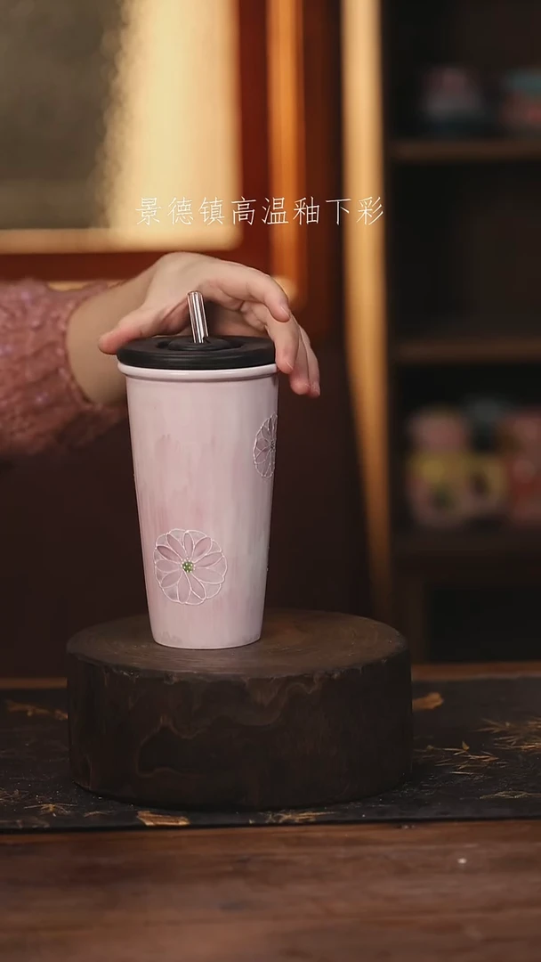 陶瓷景德镇高温釉下手绘陶瓷@L191@