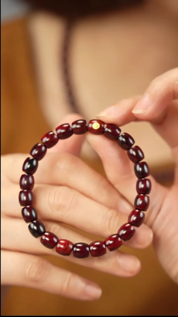 降真香手串/手链红降8x8直切单圈【带标】