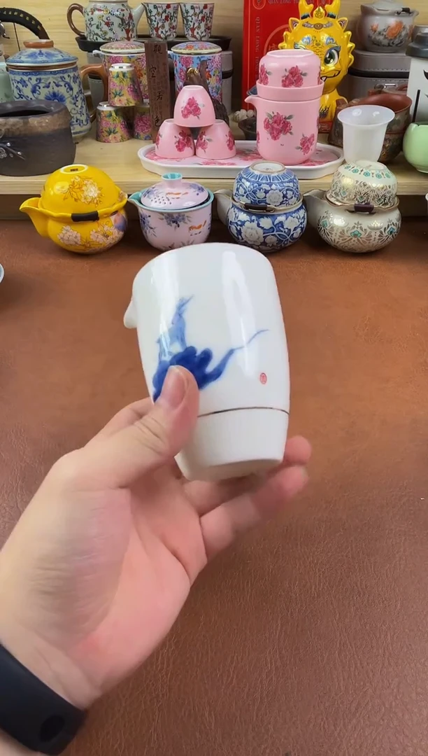 陶瓷茶具摆件旅行套组