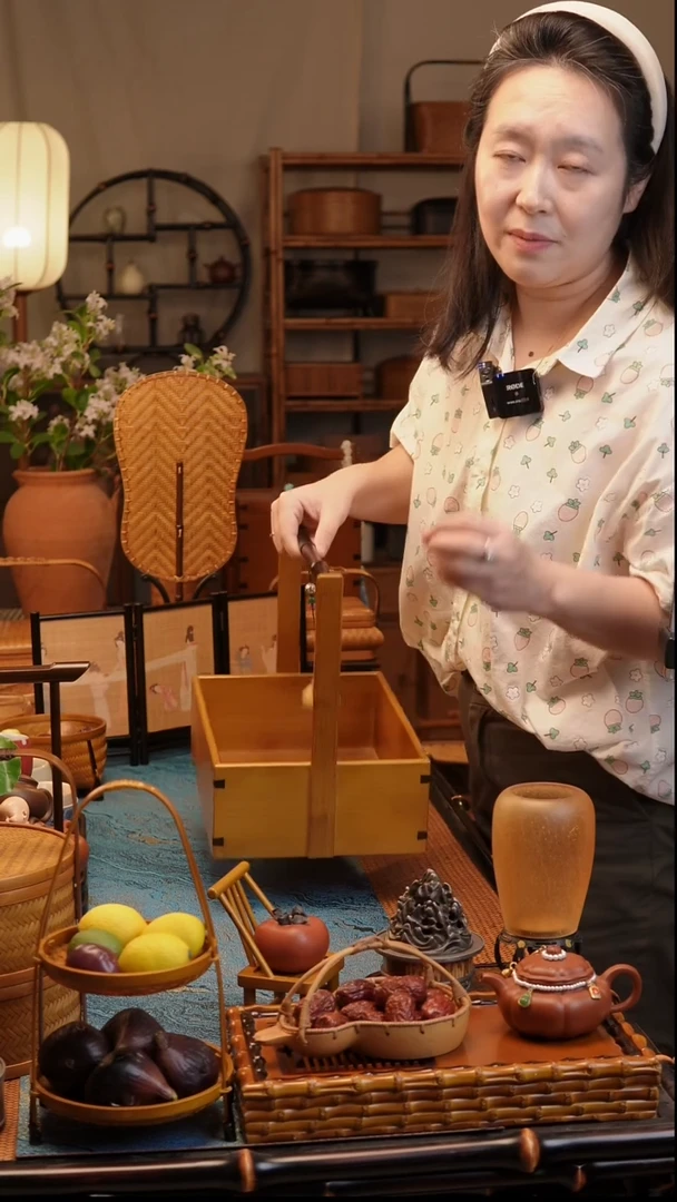 【品楠】提盒楠竹竹制提篮外出野餐便携