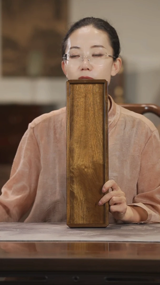 金丝楠文承盘42cm