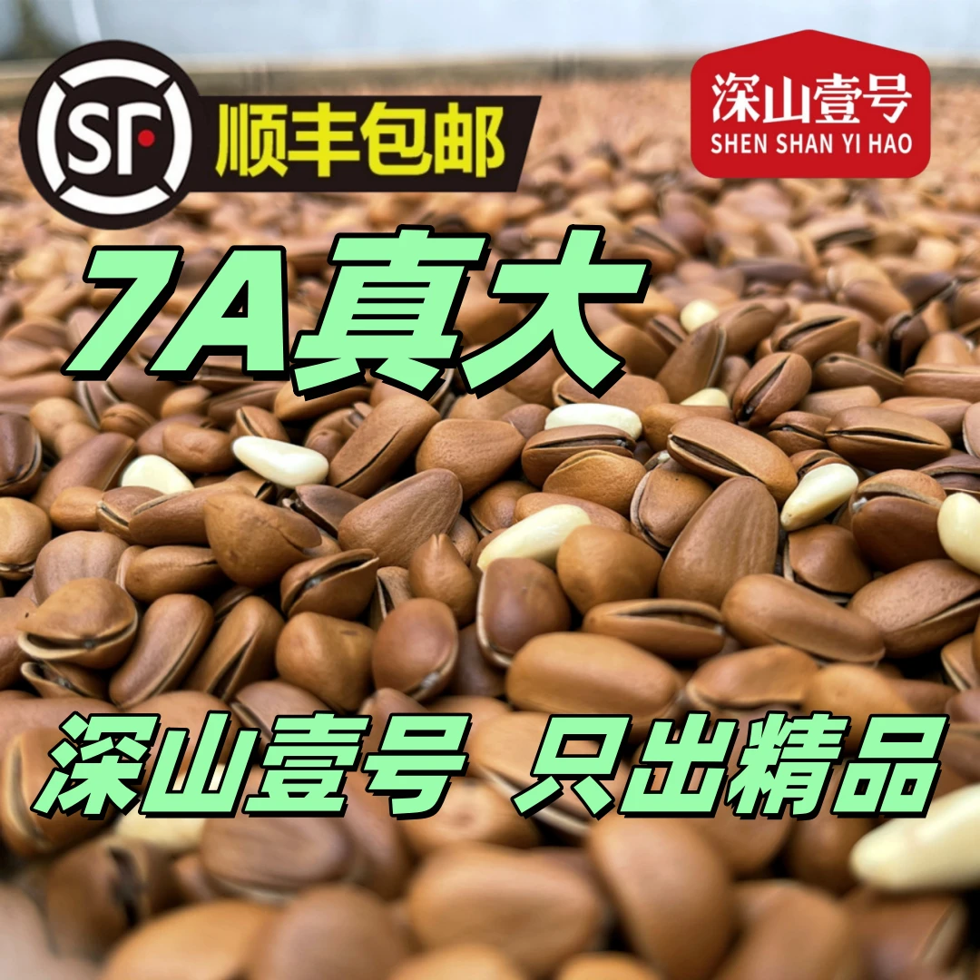 【精品7A真大】深山壹号正宗东北小兴安岭现炒开口大粒大颗粒松子