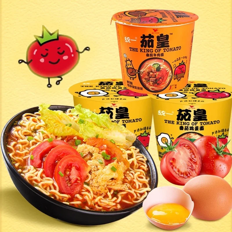 统一茄皇方便面新疆番茄鸡蛋面牛肉面速食方便面泡面免煮冲泡批发