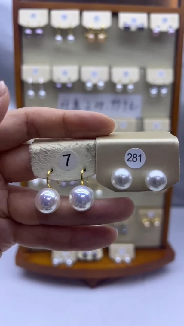 未镶嵌耳饰淡水珍珠7+281