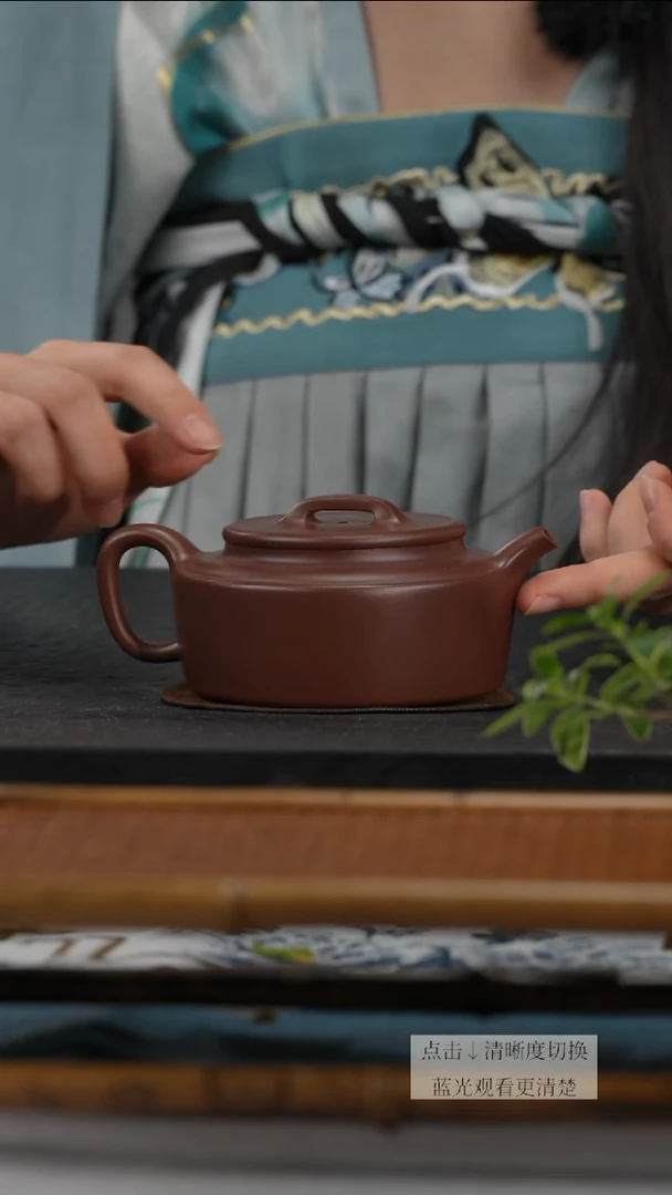 茶壶紫砂底槽青镜元壶嵇芳手作