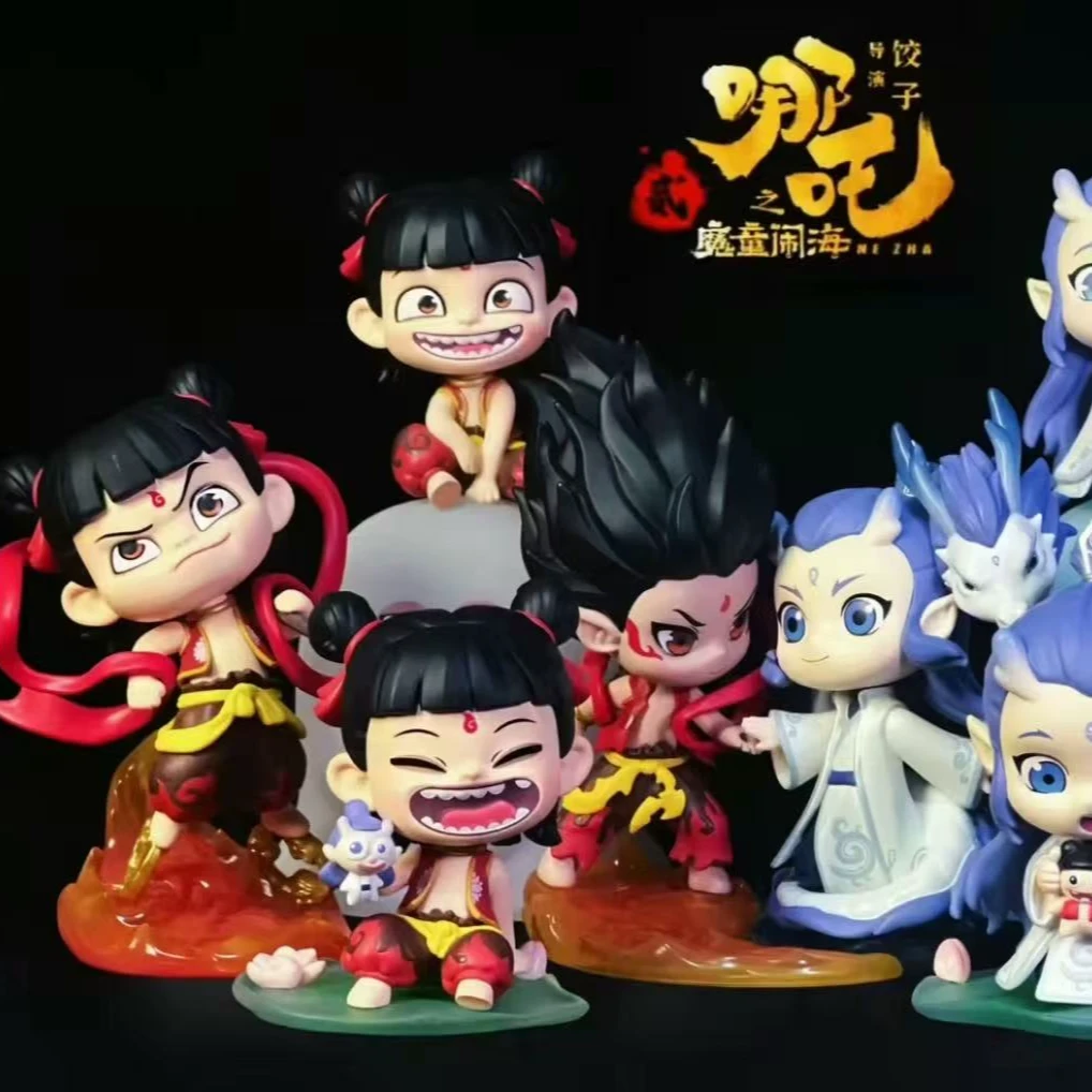 哪吒之魔童闹海对对碰盲盒拆盒泡泡玛特