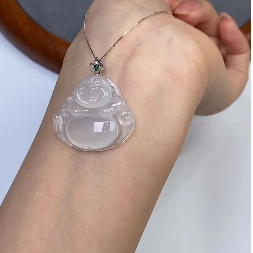 274017/天然缅甸翡翠A货佛公吊坠18k金镶嵌  多样性一件发