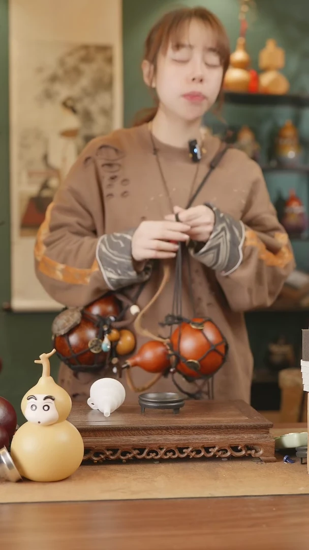 【闪购商品】295号精品天然大漆工艺防渗内胆酒葫芦~