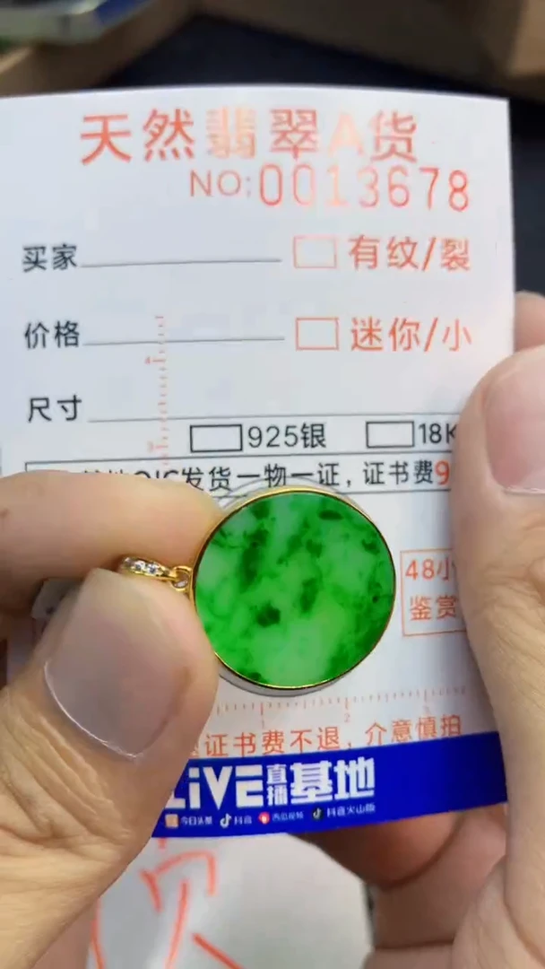 翡翠未镶嵌颈饰             1