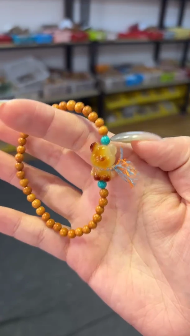 【闪购商品】蜜蜡手链未镶嵌蜜蜡熊单圈