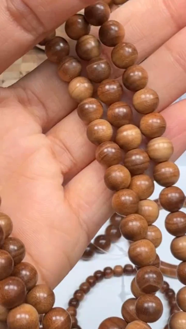 檀香木其他南*供奉料0.7/108颗黑肉虎皮纹