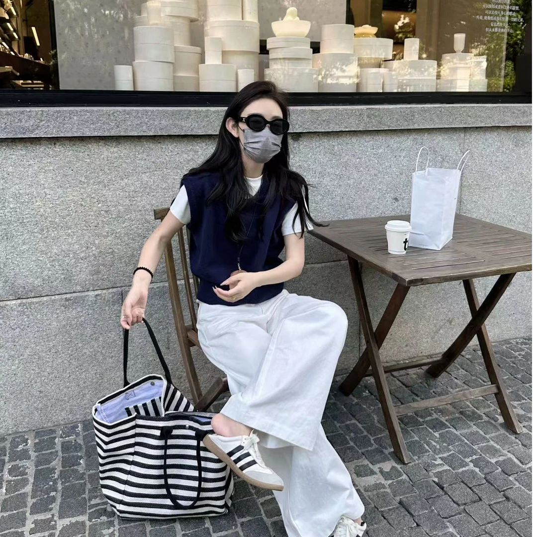 3326随性而至 感觉至上 百搭松紧腰阔腿裤