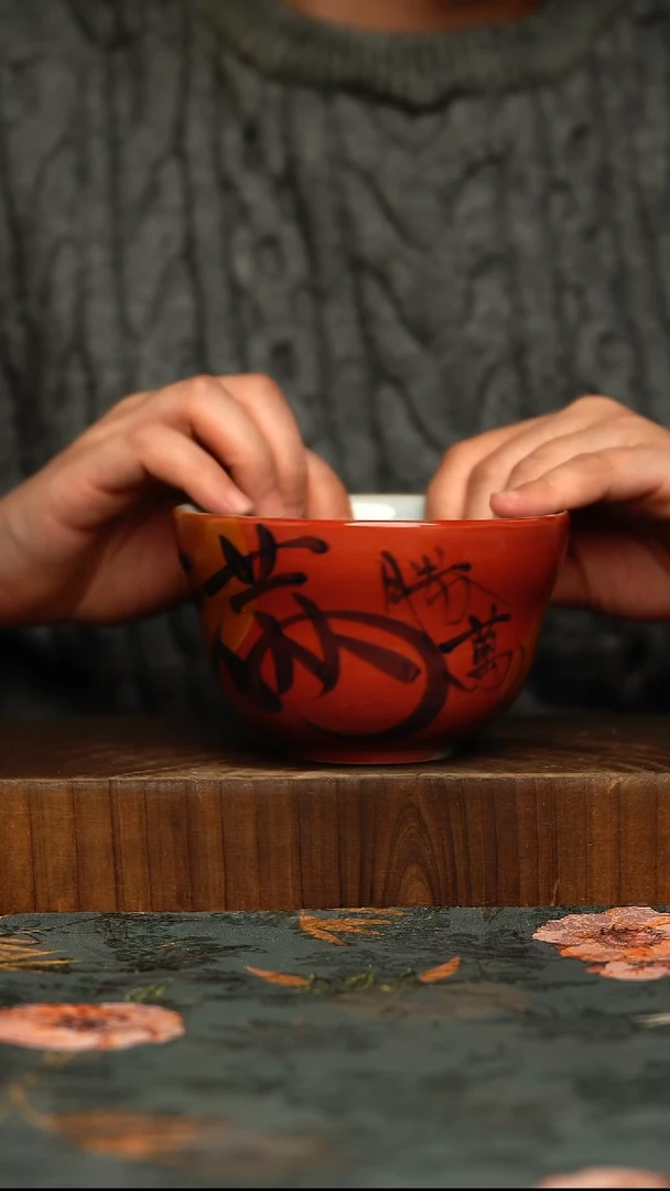 杯釉下彩手工手绘同款陶器