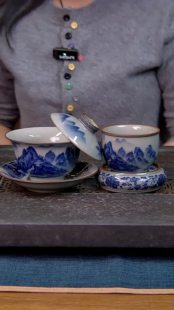 简装家用款3件套 老陶泥开片纹陶瓷茶具