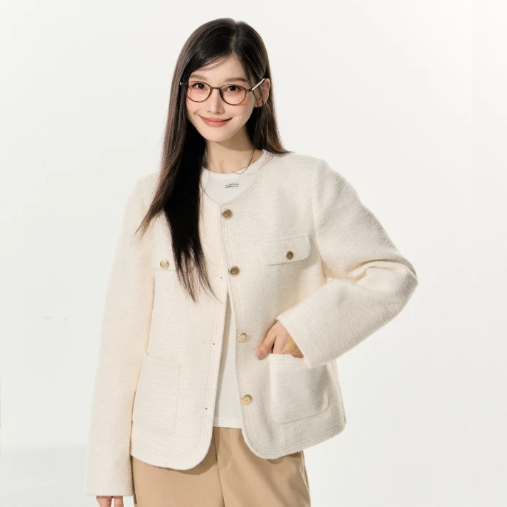 ELEVEN SLEEP小香风外套女秋季韩系2025新款高级小众西装短款上衣