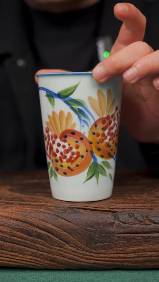 【闪购商品】瓷片107寻一缕瓷香杯釉下手工手绘瓷器