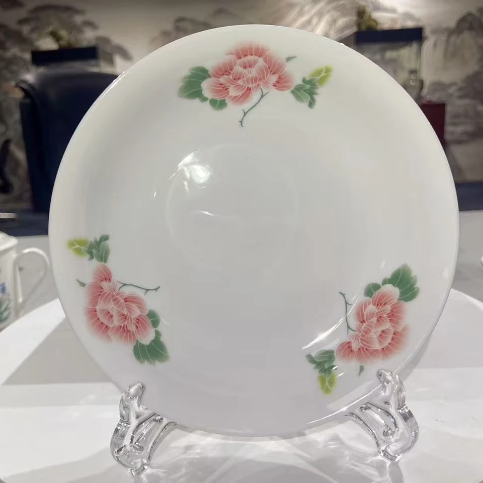【周周严选】釉中芙蓉8英寸盘