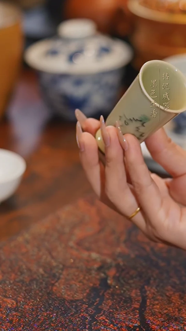 福利文人石闻香杯