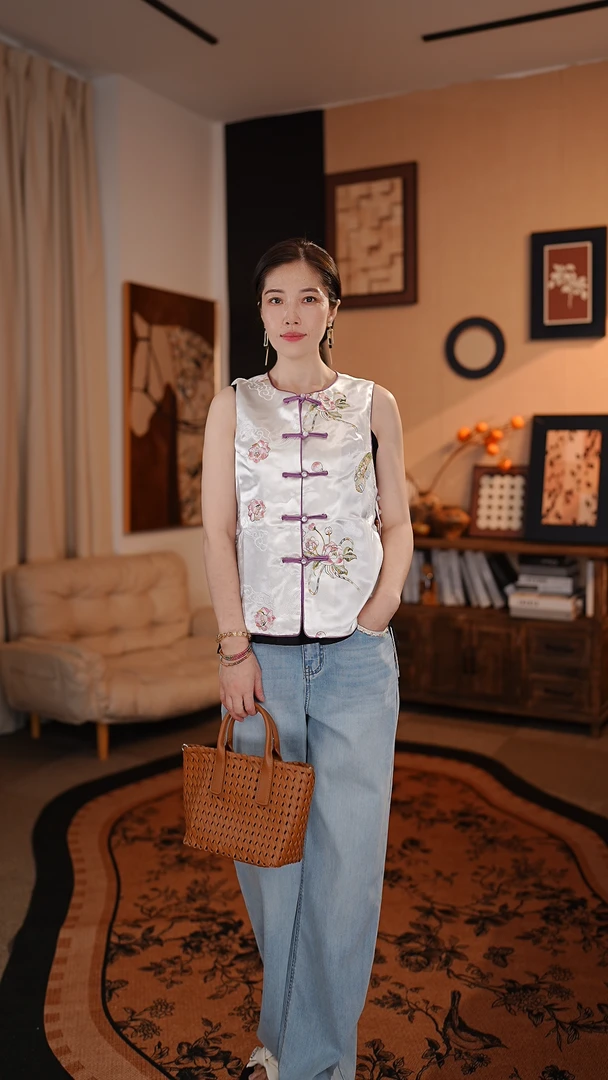 【云裳】中国风新中式刺绣时尚气质百搭马甲6725