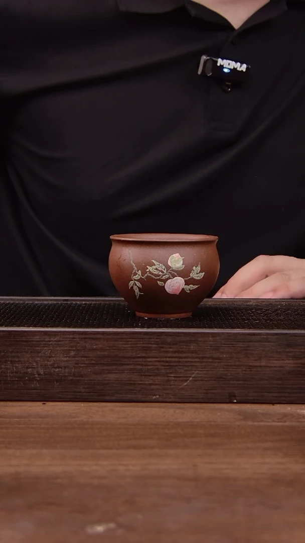 茶壶紫砂南**归紫泥桃子堆绘主人杯！！