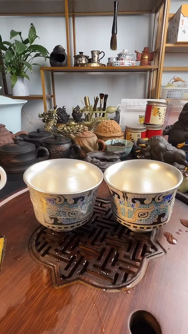 鎏银银杯一对福利福利