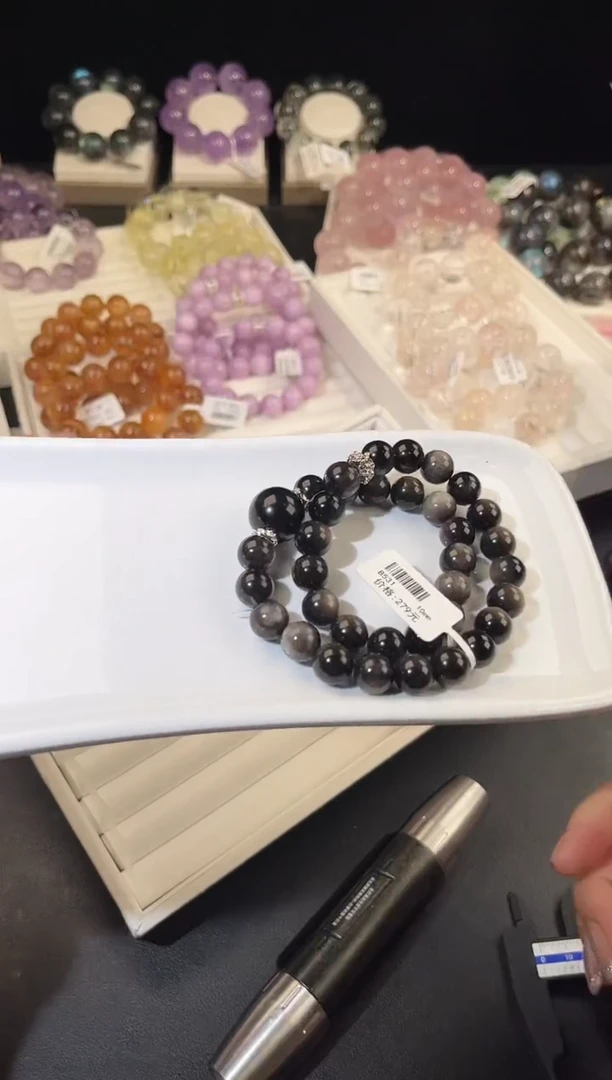 未镶嵌手链水晶多样性发一银耀双圈10mm