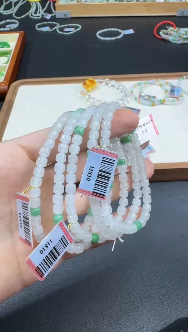 未镶嵌手串翡翠S0923-S1680-338多样性一件