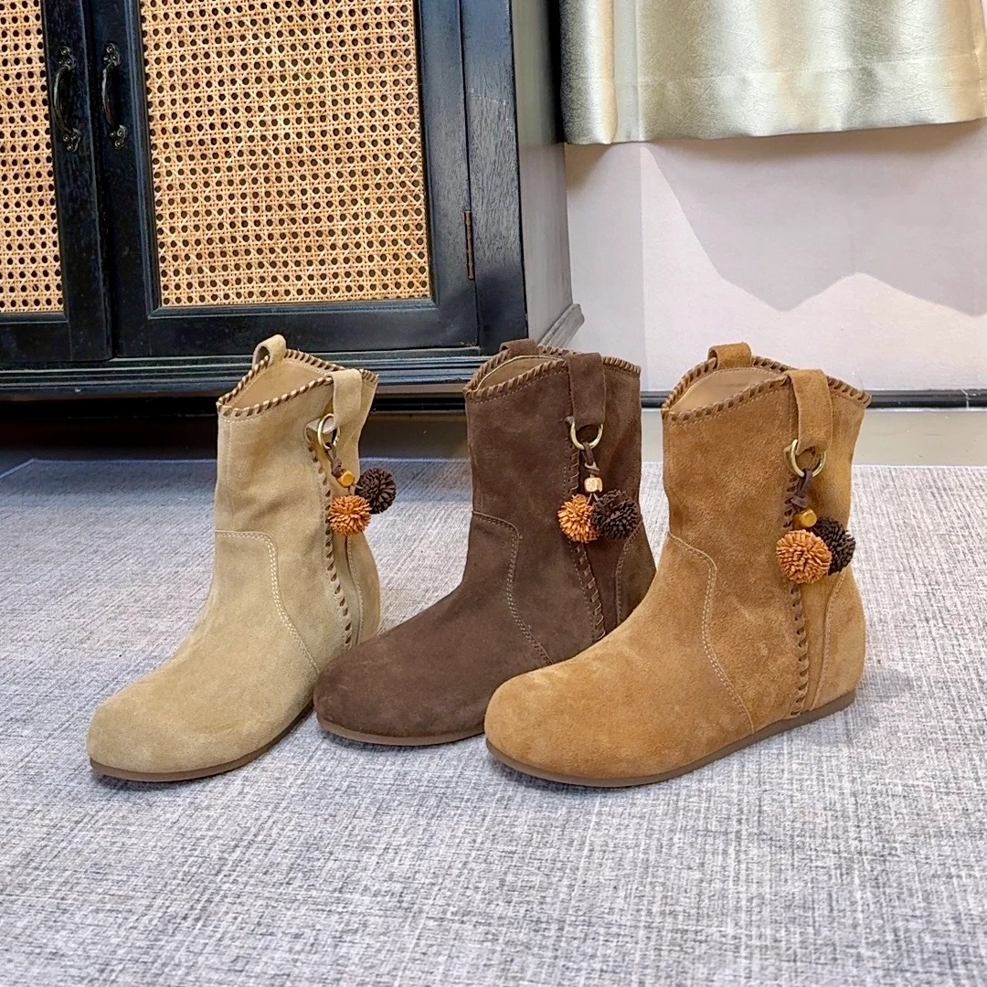 唐乐乐｜25new限定新款复古废土风设计感短靴马丁靴女 6127