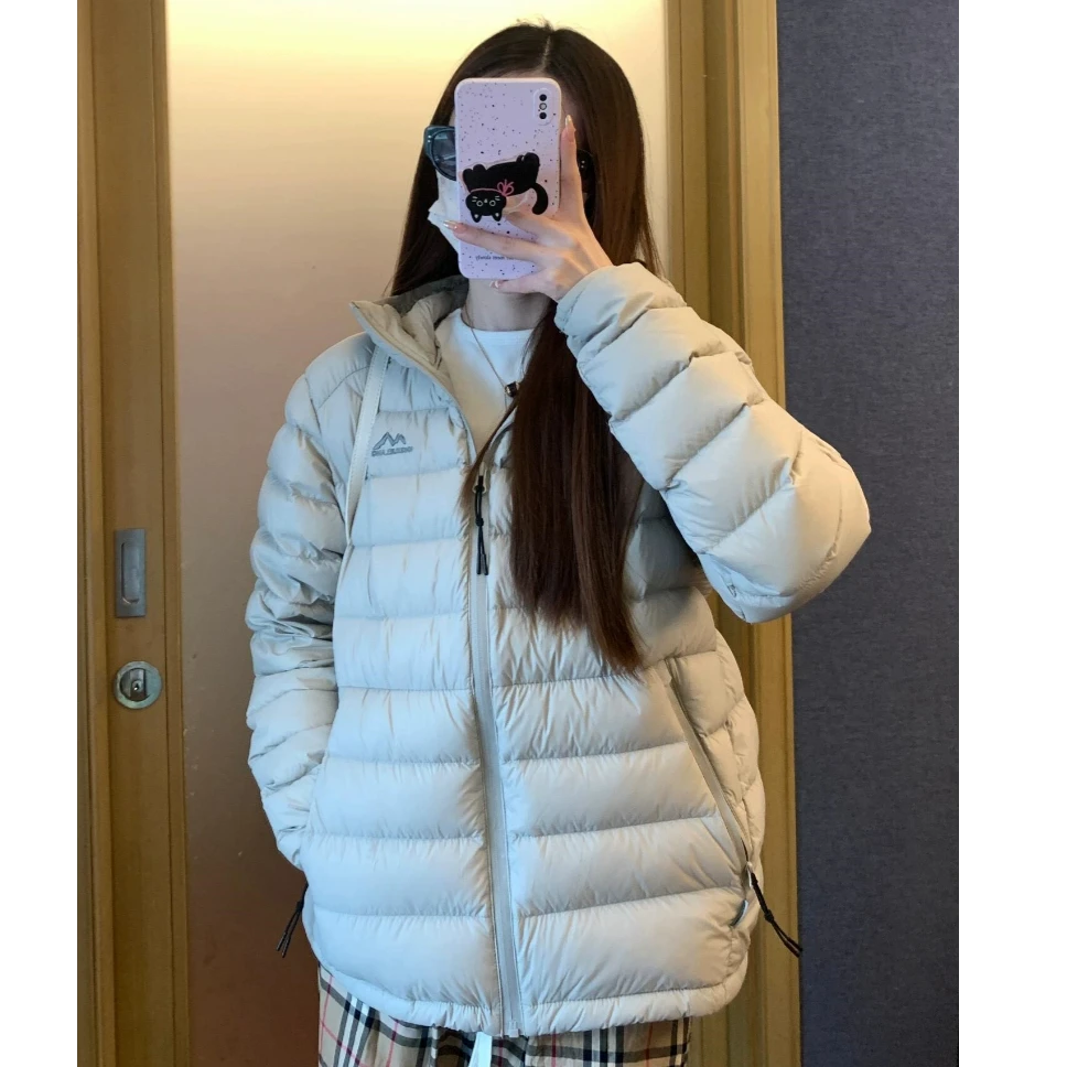 韩系轻薄棉服外套女连帽设计排骨慵懒风爆款夹棉棉袄2色