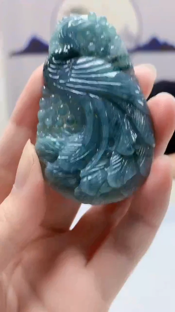 【闪购商品】定制翡翠未镶嵌5152zm-毛货挂件135凤凰