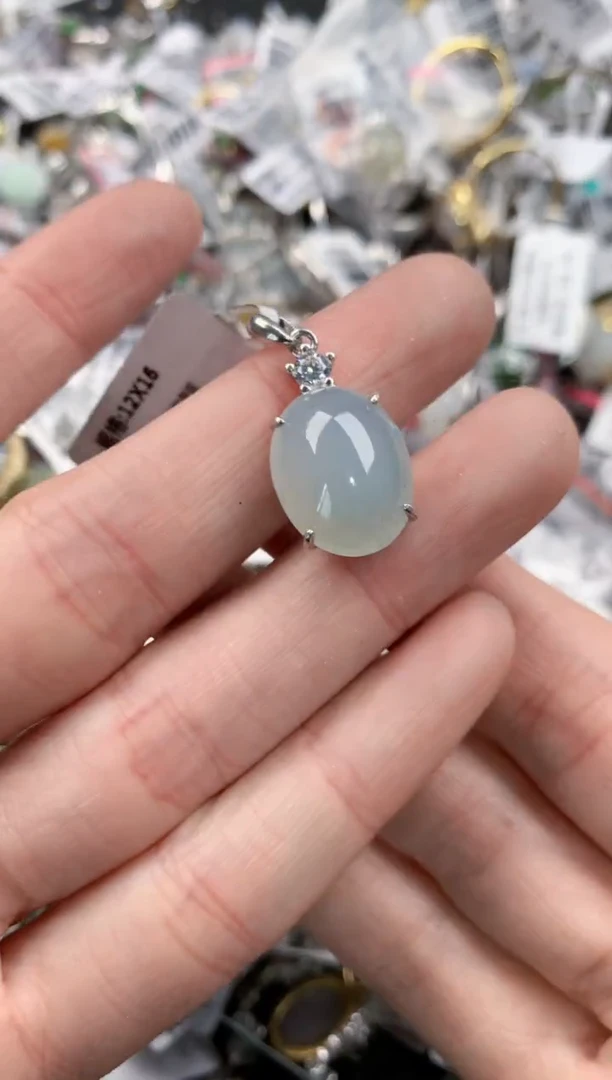 银S925镶嵌戒指翡翠888     6
